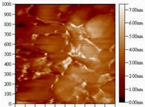橡膠AFM圖（加蒙脫土納米顆粒）